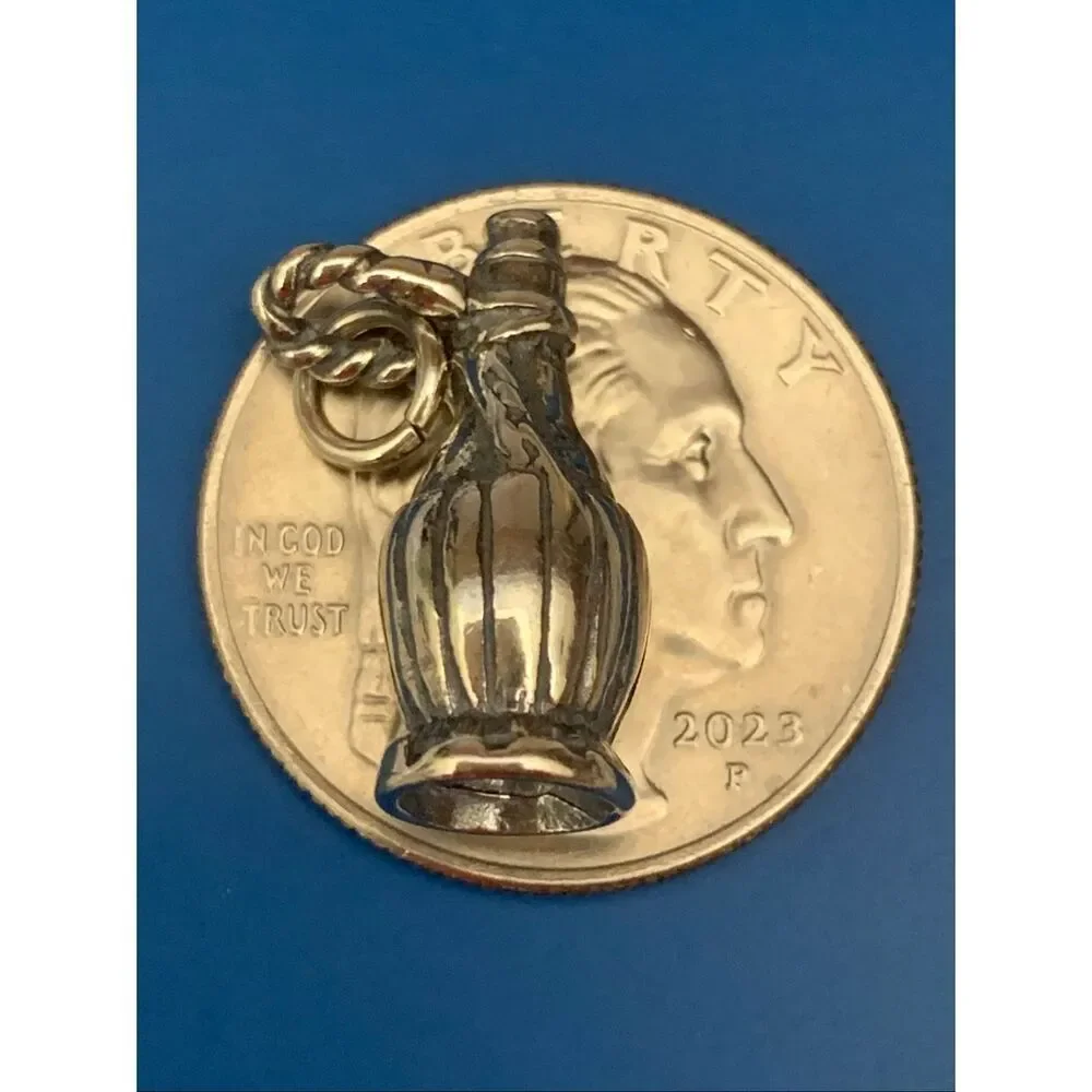 Wine Jug Sterling Silver Jewelry Charm #vino #decanter #carafe #party